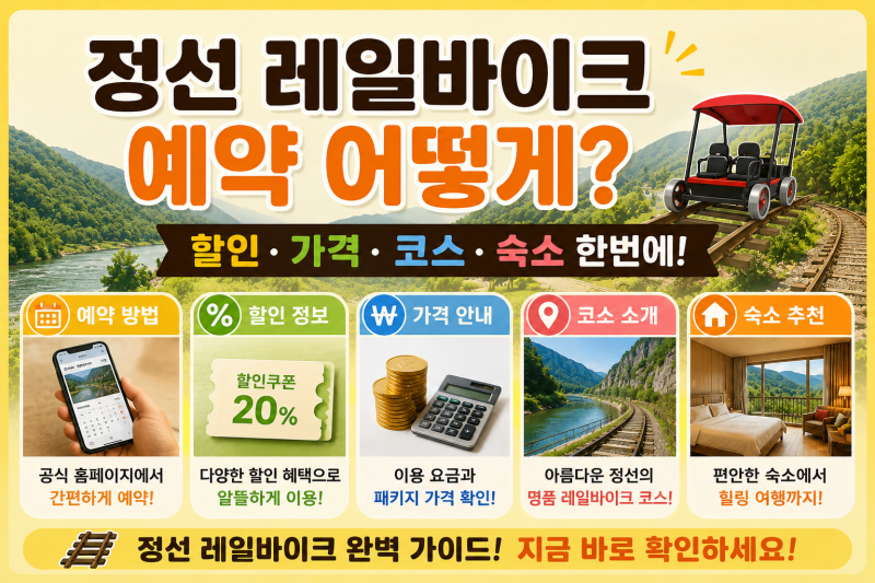 정선 레일바이크 예약 어떻게? 할인·가격·코스·숙소 한번에