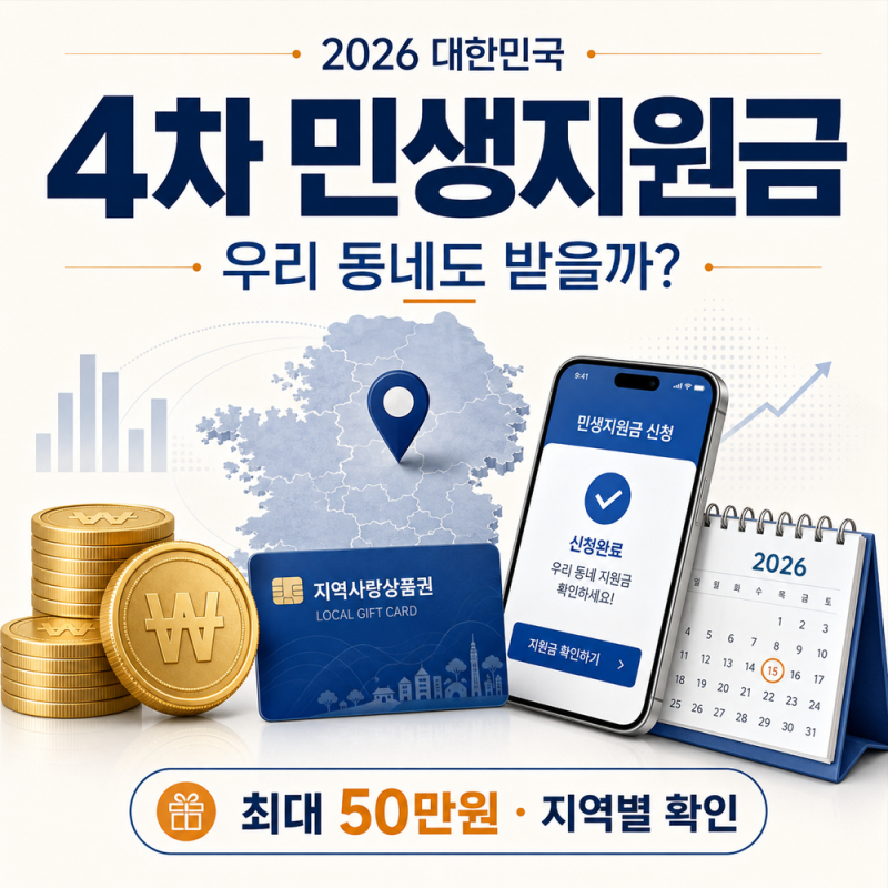 4차 민생지원금, 내 주소지가 답입니다｜50만원 받는 지역부터 서울·경기·부산까지