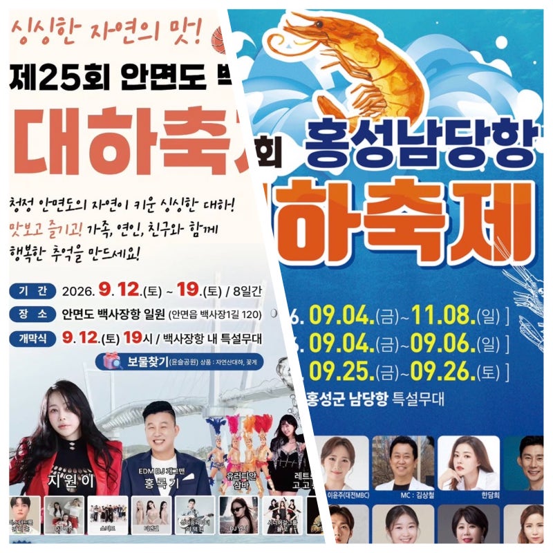 안면도, 남당항, 대명항 대하시세 노량진수산시장 흰다리새우 가격