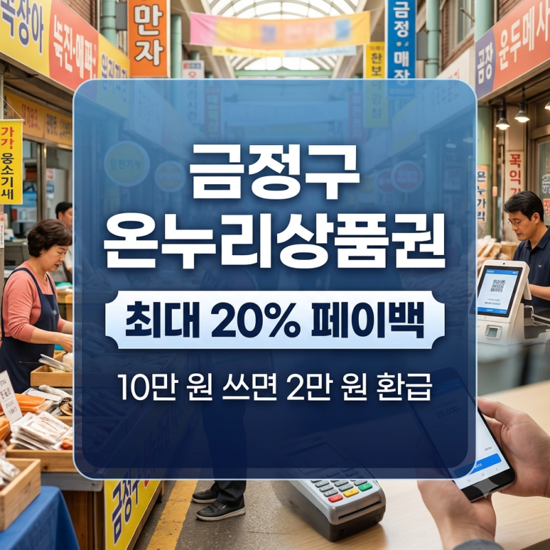 [부산 금정구] 9월부터 장보기 20% 아끼는 법 (5개 골목 온누리 13% 페이백 총정리)