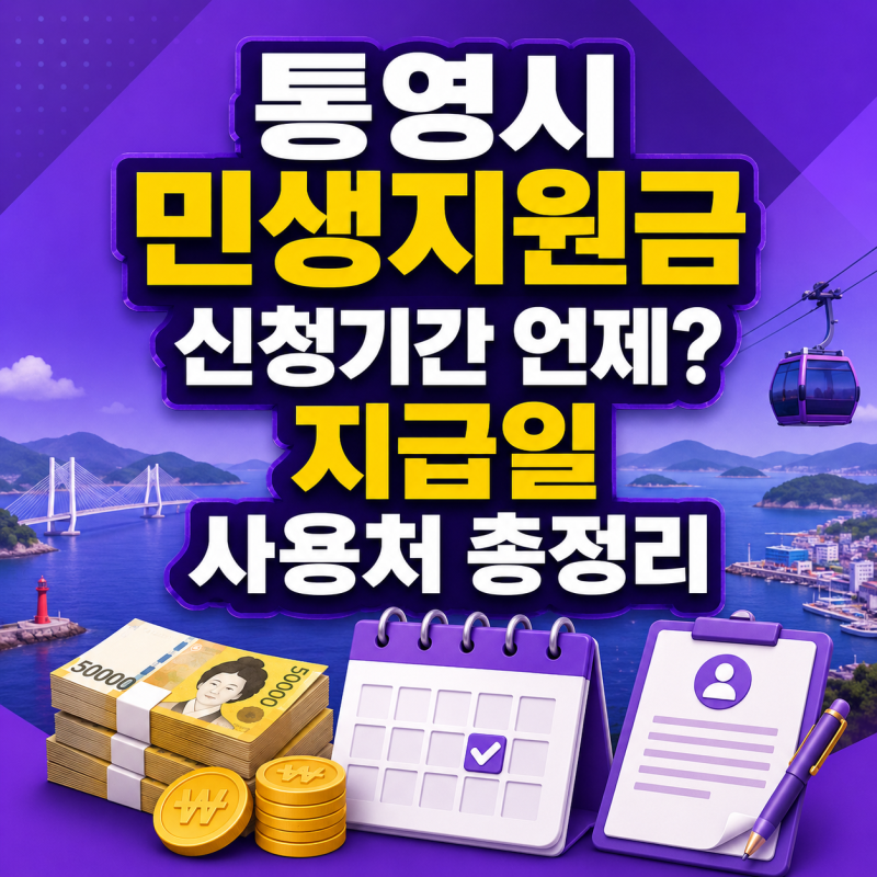 통영시 추석 민생지원금 지급일 신청 방법 정리