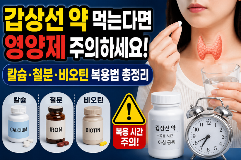 “갑상선 약 먹는다면 영양제 주의하세요…칼슘·철분·비오틴 복용법 총정리”