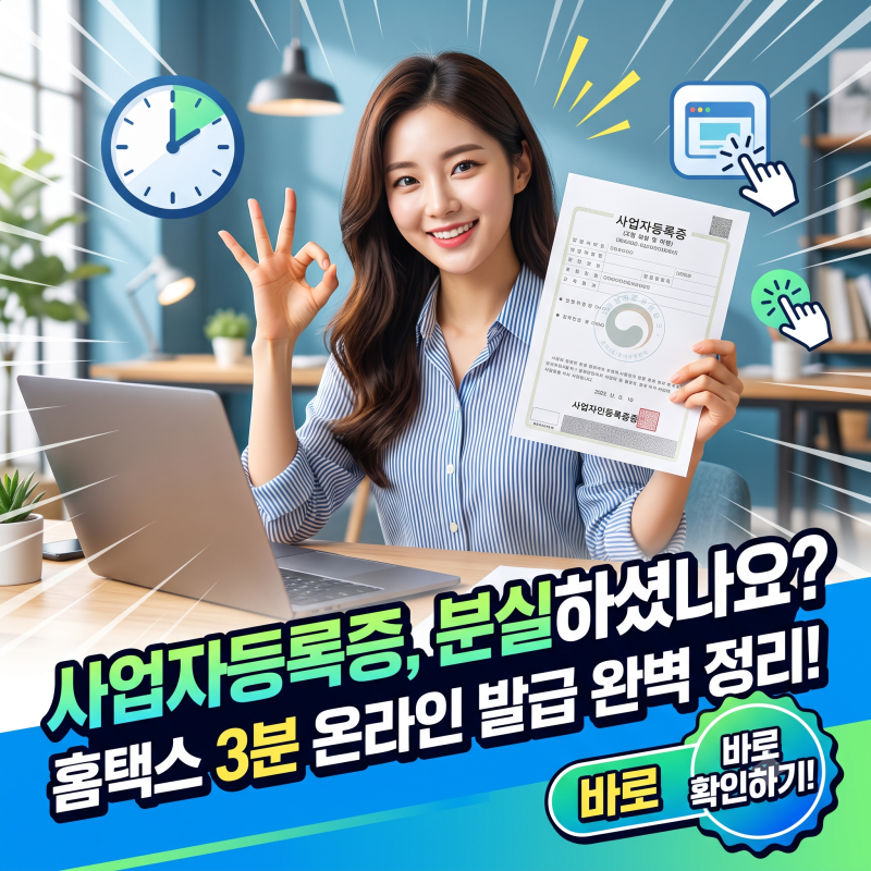 사업자등록증 재발급 방법｜홈텍스 온라인 발급, 직접 세무서 방문시 필요 서류까지 총정리