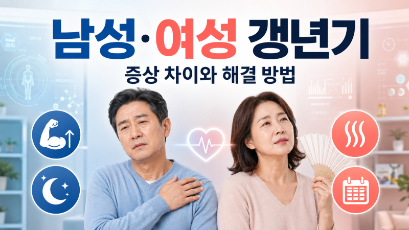 남성 갱년기와 여성 갱년기, 증상 차이와 해결 방법