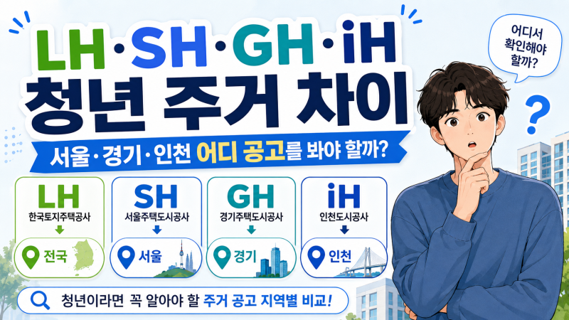 LH·SH·GH·iH 임대주택 주거 차이｜서울·경기·인천 어디 공고를 봐야 할까?