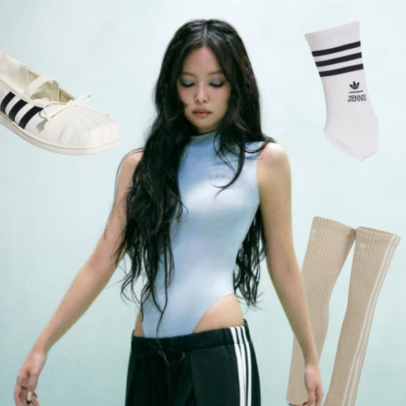 신발만 예쁜 게 아니네.. 제니X아디다스 협업 3가지 룩 속 아이템 뜯어봄