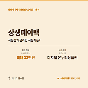 상생페이백 사용방법·온라인 사용처 총정리 | 신청은 끝났는데 받은 돈은 어떻게 쓸까?