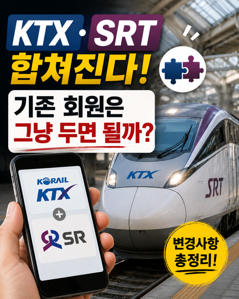 KTX·SRT가 합쳐지는데, 기존 회원은 그냥 두면 될까?
