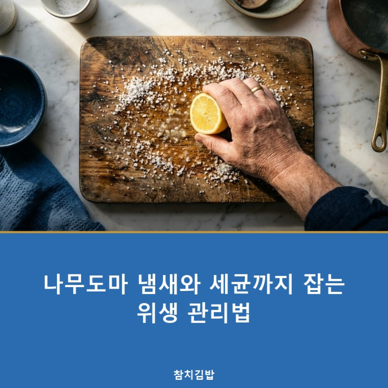 나무도마 냄새와 세균까지 잡는 위생 관리법