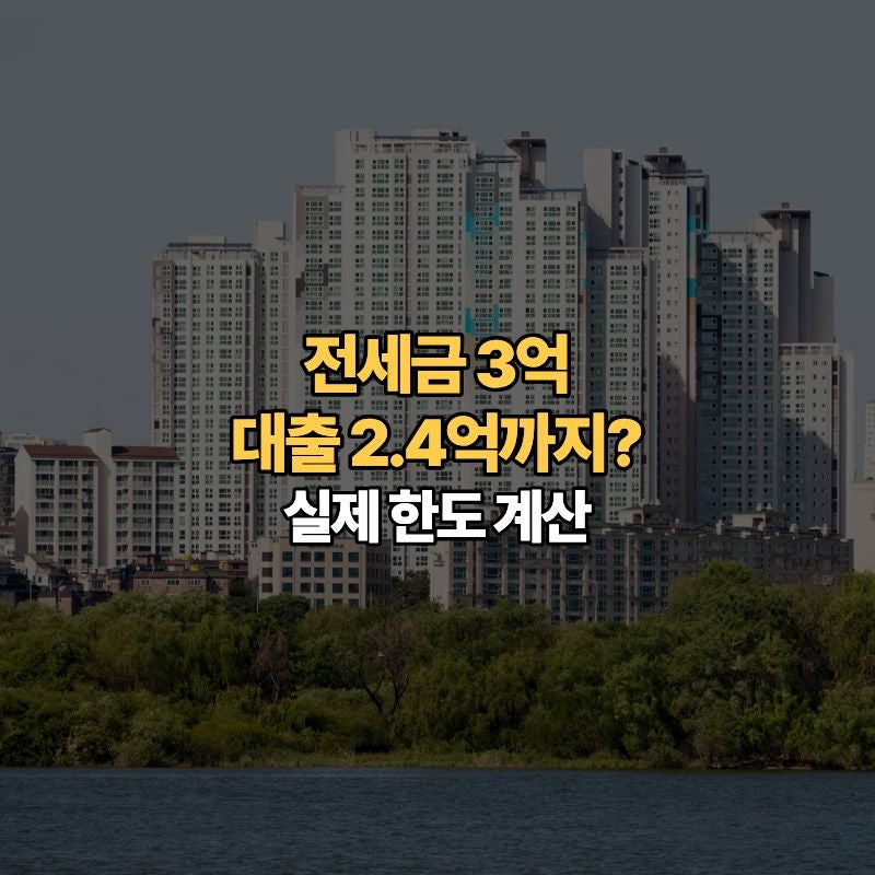 전세보증금 3억원이면 전세대출 얼마까지 받을 수 있을까요? 한도 계산