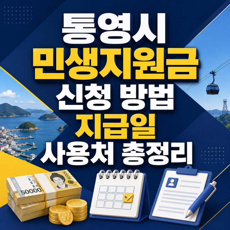 통영시 민생지원금 지급일 언제? 신청 대상 총정리
