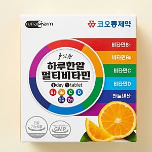 코오롱제약 올인원 하루한알 멀티비타민, 900mg, 60정, 4박스