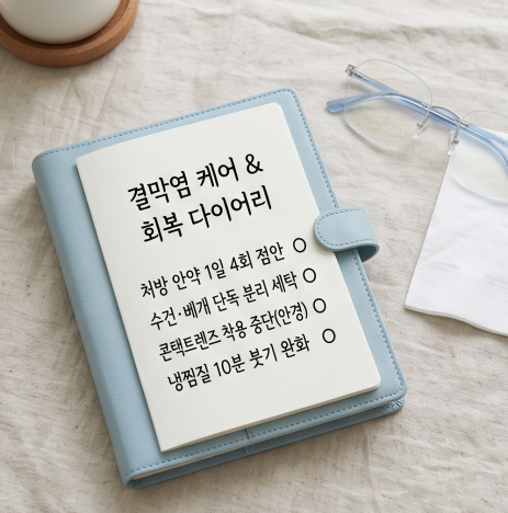 "눈곱 끼고 충혈된 눈" 결막염 증상 5가지와 바이러스 알레르기 감별