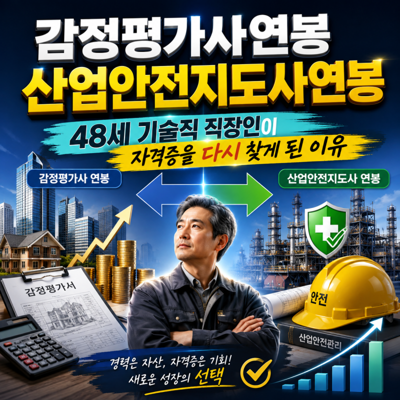 감정평가사연봉 산업안전지도사연봉｜48세 기술직 직장인이 자격증을 다시 찾게 된 이유