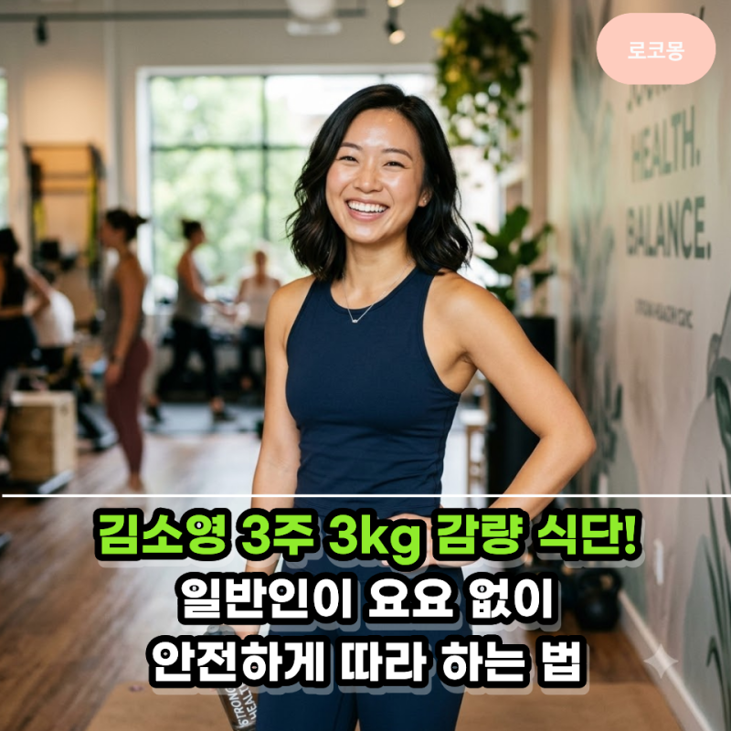 김소영 다이어트 3주 만에 3kg 뺀 비결, 일반인이 안전하게 성공하는 법은?