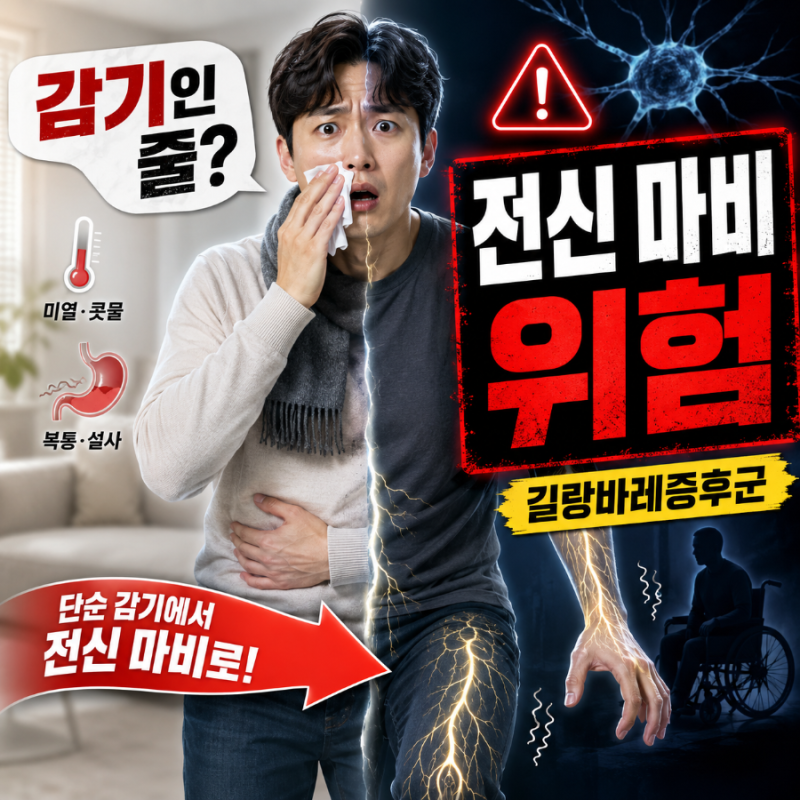 길랑바레증후군 원인 (+증상, 치료) - 단순 감기나 장염인 줄 알았다가 전신 마비까지 오는 이....