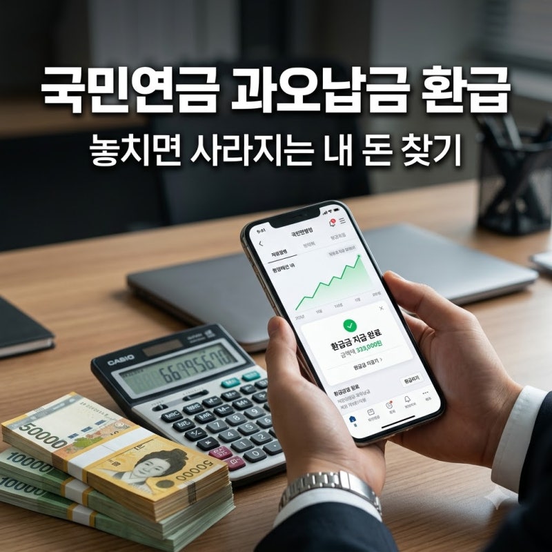 혹시 나도 모르게 더 냈을까? 국민연금 과오납금 환급금 조회 및 신청 방법 정리