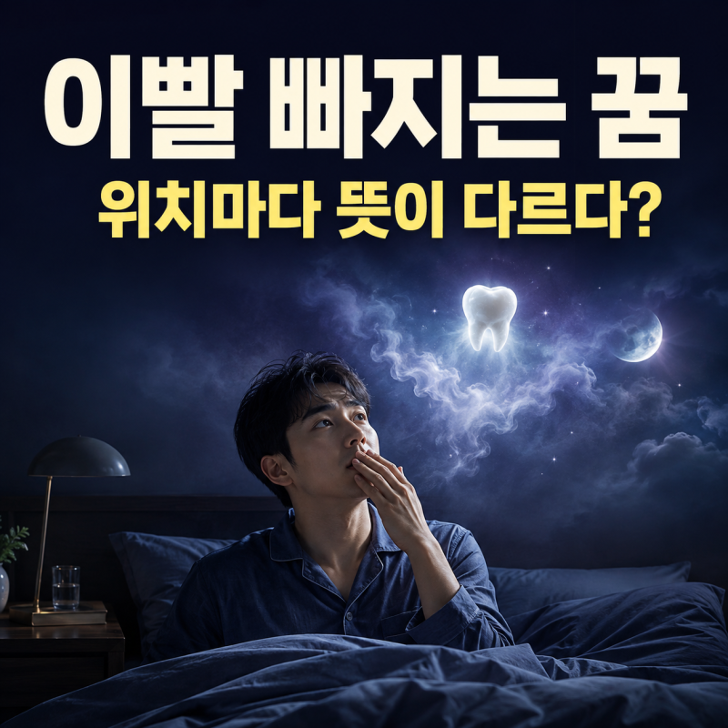이빨 빠지는 꿈 해몽, 앞니·어금니와 피 여부에 따라 뜻이 다를까