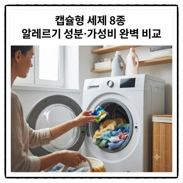 [한국소비자원] 비싸다고 잘 지워질까? 캡슐세제 8종 세척력·알레르기 성분·가성비 완벽 비....