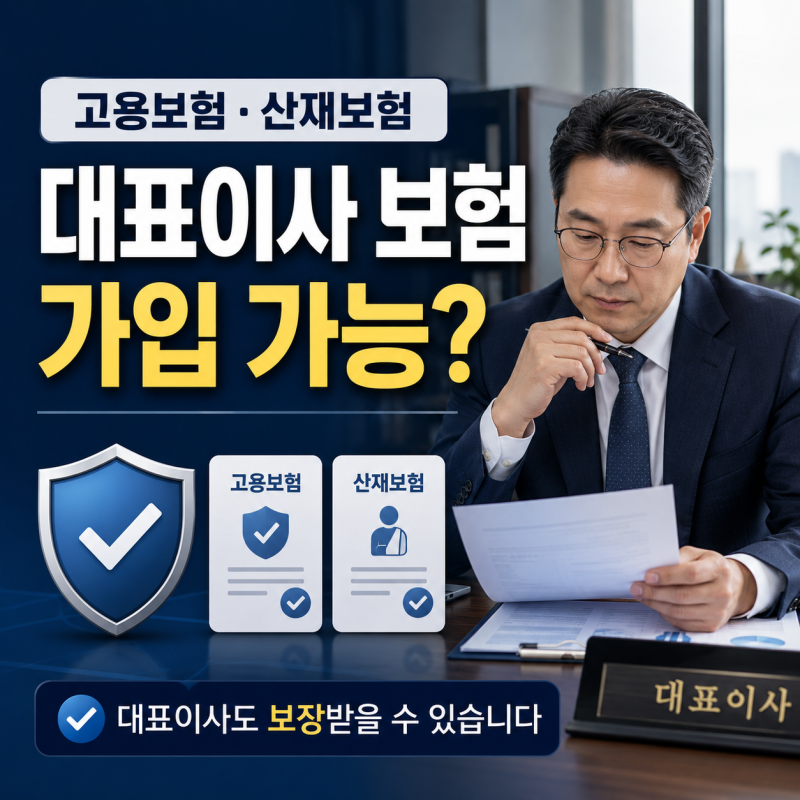 대표이사도 고용보험·산재보험에 가입할 수 있을까? 2026년 기준