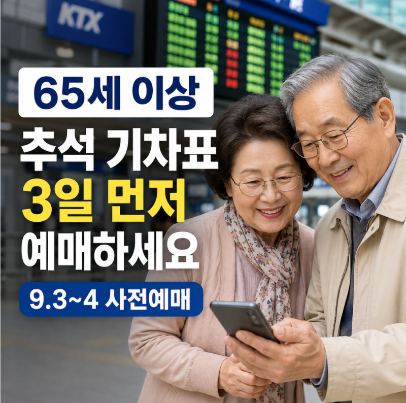 65세 이상 추석 기차표 사전예매 방법