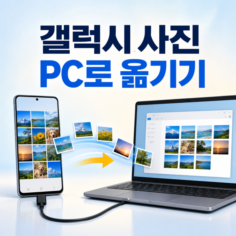 갤럭시 사진 컴퓨터로 옮기기｜USB 케이블·무선 전송 방법