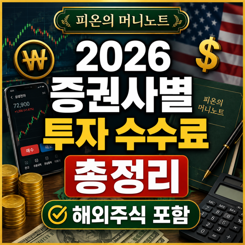 2026 증권사별 투자 수수료 총정리, 해외주식까지 비교해봤습니다