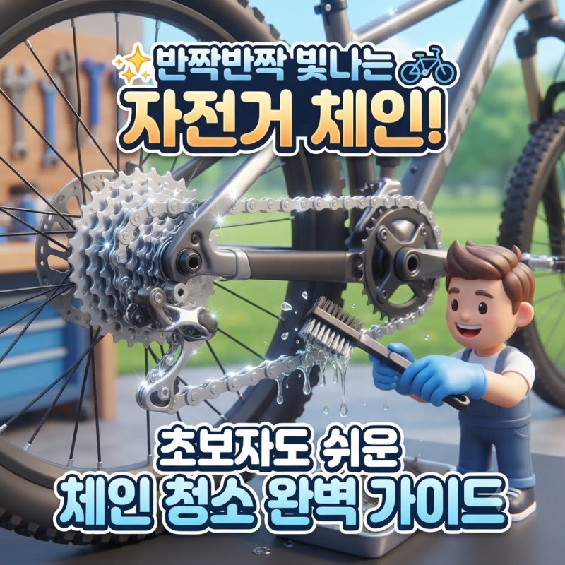 자전거 체인 청소 방법｜검은 기름때 제대로 제거하는 순서와 주의사항