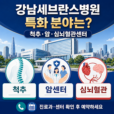 강남세브란스병원 특화 분야는?｜척추·암·심뇌혈관센터 진료 안내