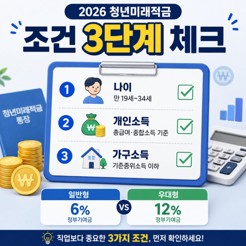 2026 청년미래적금 조건, 무직이나 학생도 가능할까? 6%와 12% 기준