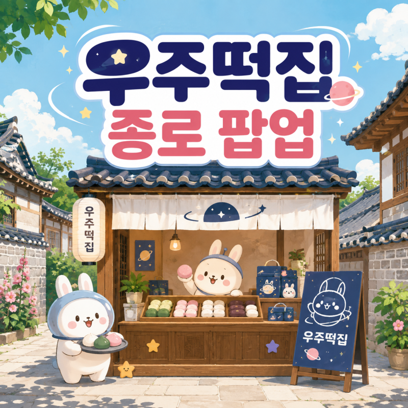 우주떡집 종로 팝업 위치 안국 위크앨리 운영기간 예약 굿즈