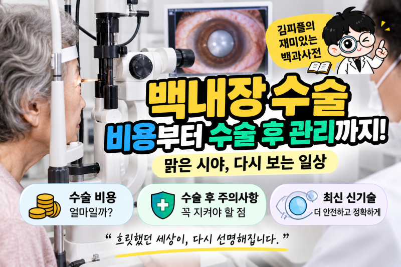백내장 수술 비용 얼마?｜수술 후 조심할 점부터 다초점·EDOF·최신 인공수정체까지