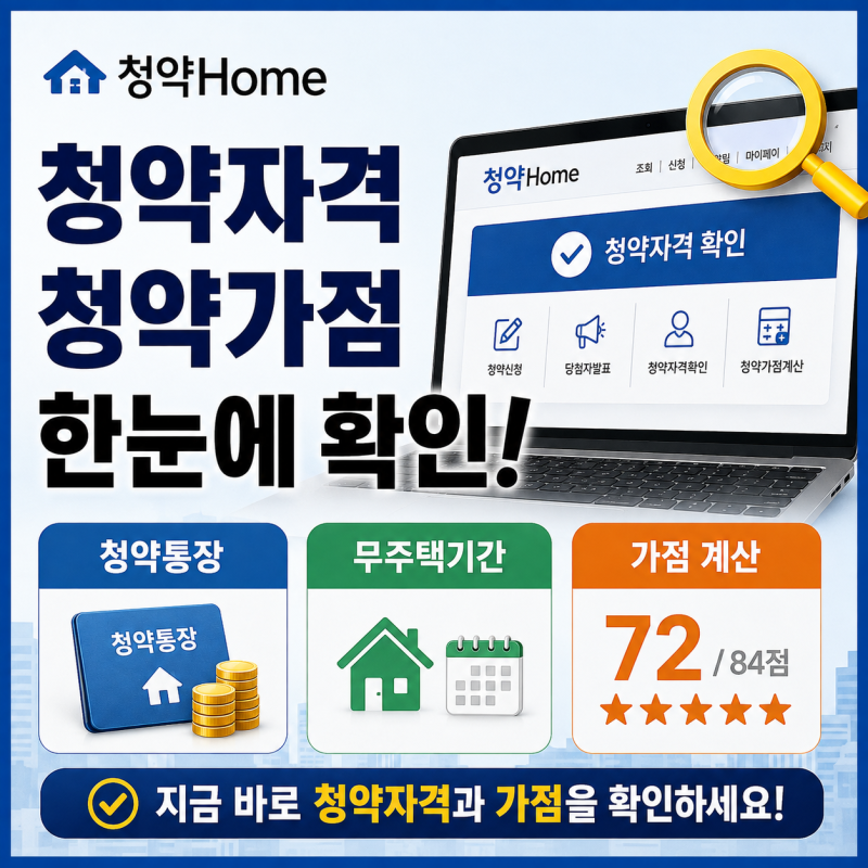 청약홈에서 내 정확한 청약자격과 청약가점을 한눈에 확인하는 방법은 과연 무엇일까? : 청....
