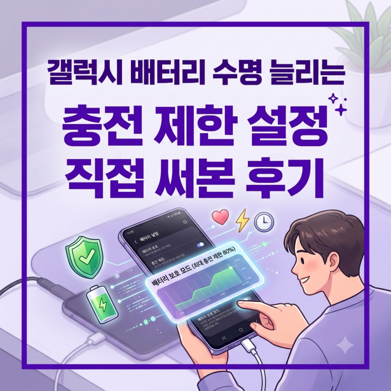 갤럭시 배터리 수명 늘리는 충전 제한 설정 직접 써본 후기