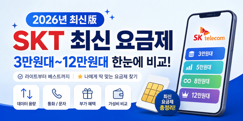 SKT 휴대폰 최신 요금제 총정리｜라이트·베스트 요금제 비교