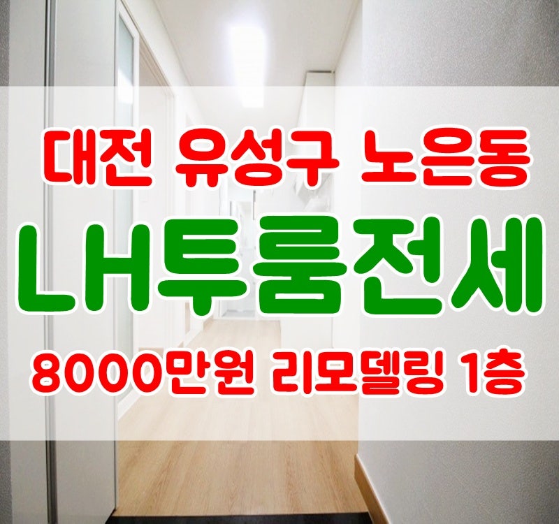 [대전LH전문부동산]대전 유성구 노은동 풀옵션 투룸 전세 LH전세가능 리모델링 노은역 5분 매....