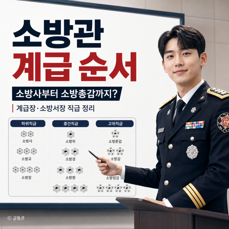 소방관 계급 순서, 소방사부터 소방총감까지 어떻게 올라갈까? 계급장과 소방서장 직급 정리