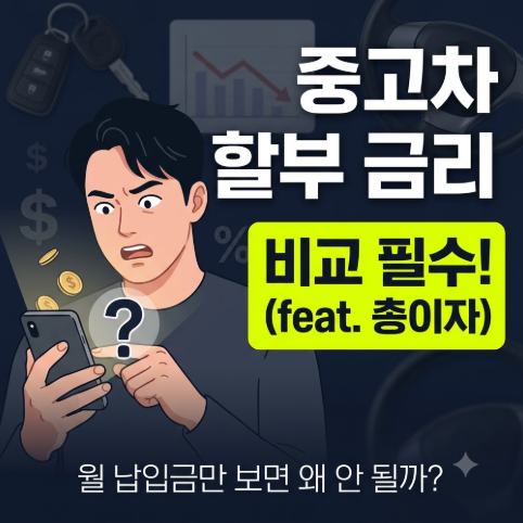 중고차 할부 금리 비교와 이자 계산, 월 납입금만 보면 안 되는 이유