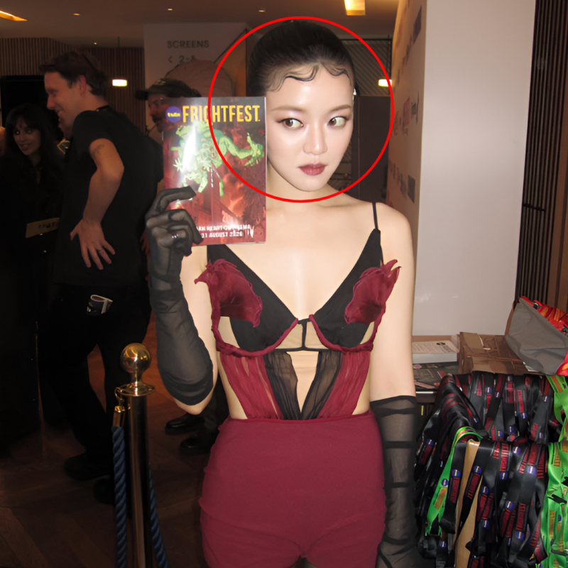 "파격변신" 고아성 란제리룩 패션, 버건디 코르셋·쇼츠로 완성한 런던 영화제 스타일