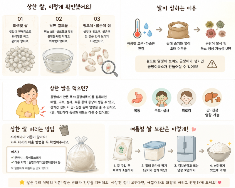 상한 쌀 구별법｜쌀 색깔·쌀뜨물이 이상하다면? 직접 겪어본 후기