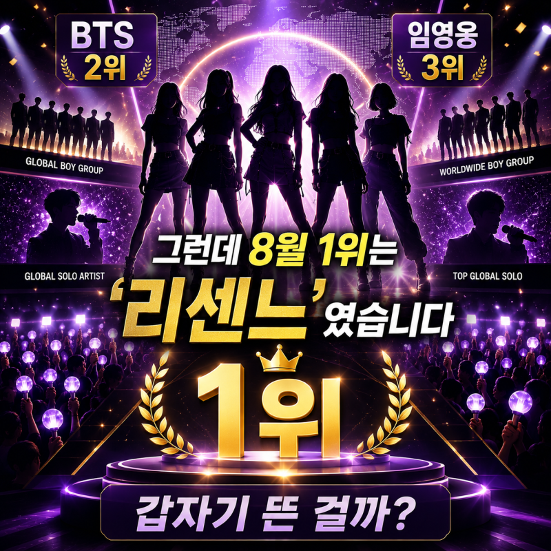 BTS·임영웅을 제치고 8월 1위?｜‘리센느’는 어떻게 갑자기 이름을 올렸을까