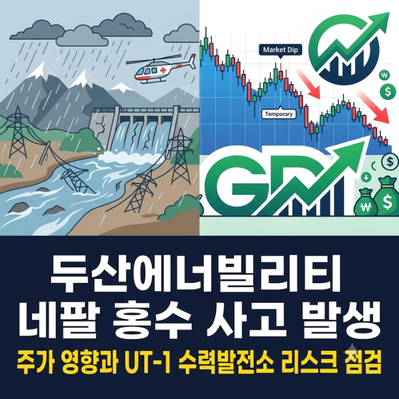 두산에너빌리티 네팔 홍수 사고 발생, 주가 영향과 UT-1 수력발전소 리스크 점검