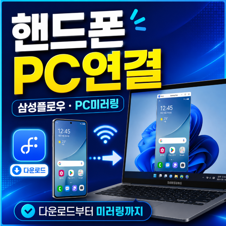 핸드폰 PC연결 방법, 삼성플로우 다운로드부터 갤럭시 PC 미러링까지
