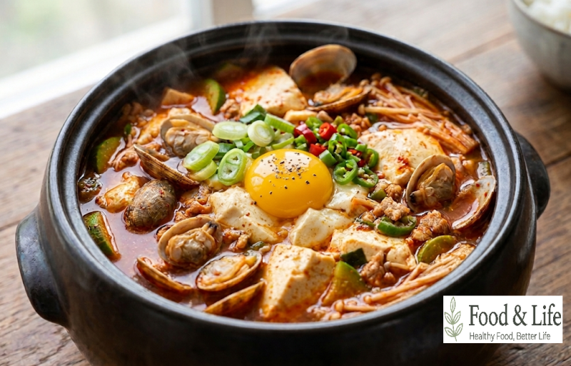 바지락 순두부찌개 황금레시피 (칼칼하고 깊은 국물 맛의 바지락 순두부찌개 만드는 법)