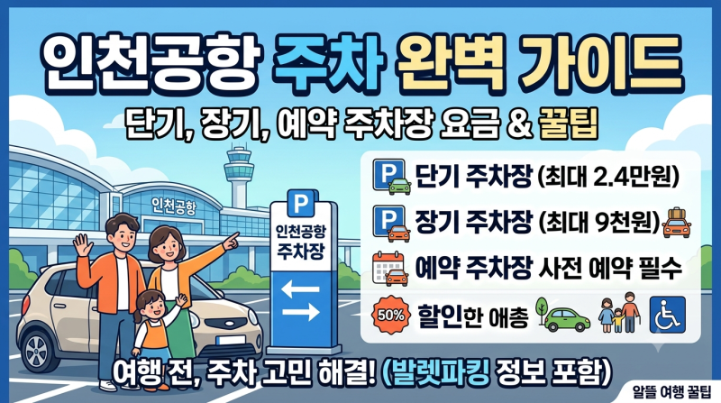 인천공항 주차장 완벽 정리: 단기·장기·예약 주차 요금 및 할인 팁