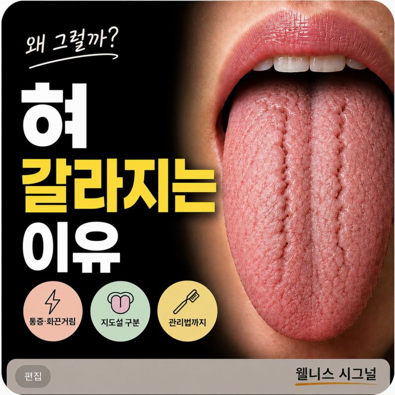 혀가 갈라지는 이유, 통증까지 있다면 무엇을 확인해야 할까?