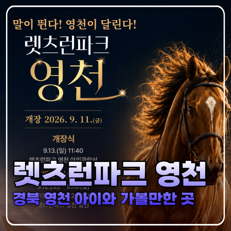대구근교가볼만한곳 경북 영천 축제 경북 놀거리 추천 렛츠런파크 영천