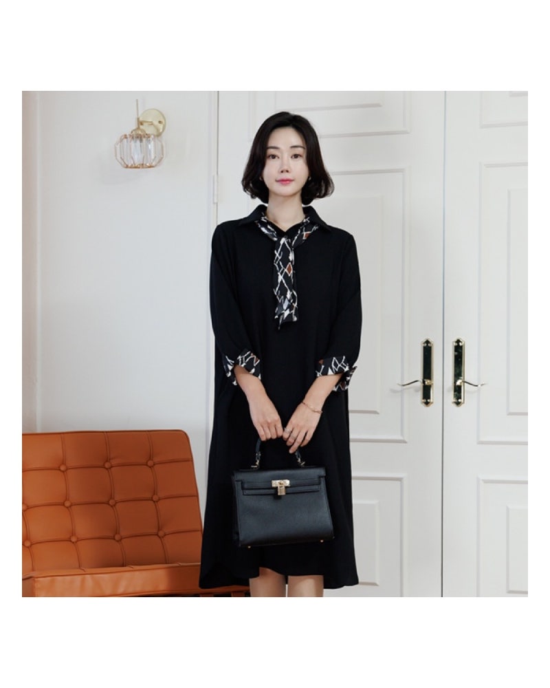 엄마옷 추천｜배와 팔뚝은 편하게 가리고 한 벌로 끝내는 50대·60대 초가을 원피스 5가지
