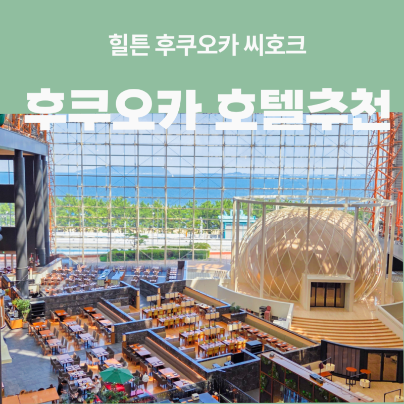 일본숙소 후쿠오카 힐튼호텔 씨호크 버스 셔틀버스 타고 가는법 조식 해피아워 객실 솔직 후....