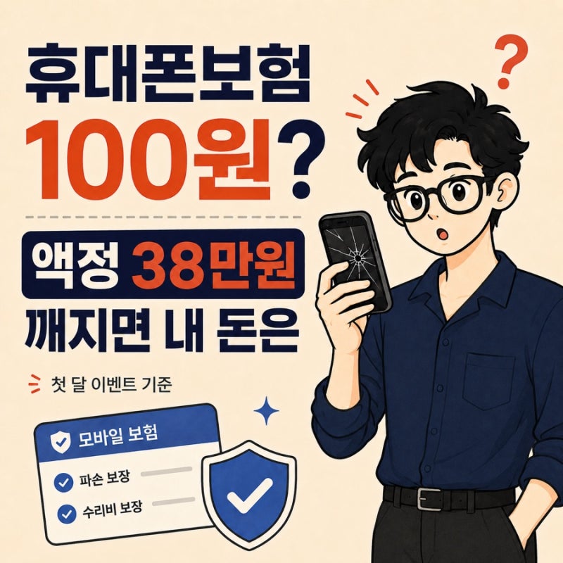 휴대폰보험 100원이라길래 봤더니, 액정 38만원 깨지면 내 돈은?